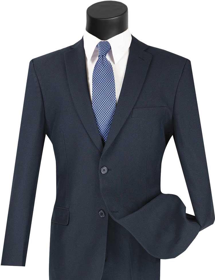 Navy Blue Slim Fit 2-Piece Suit for Men | Business Formal & Wedding Attire | Perfect for Office, Interviews & Special Occasions