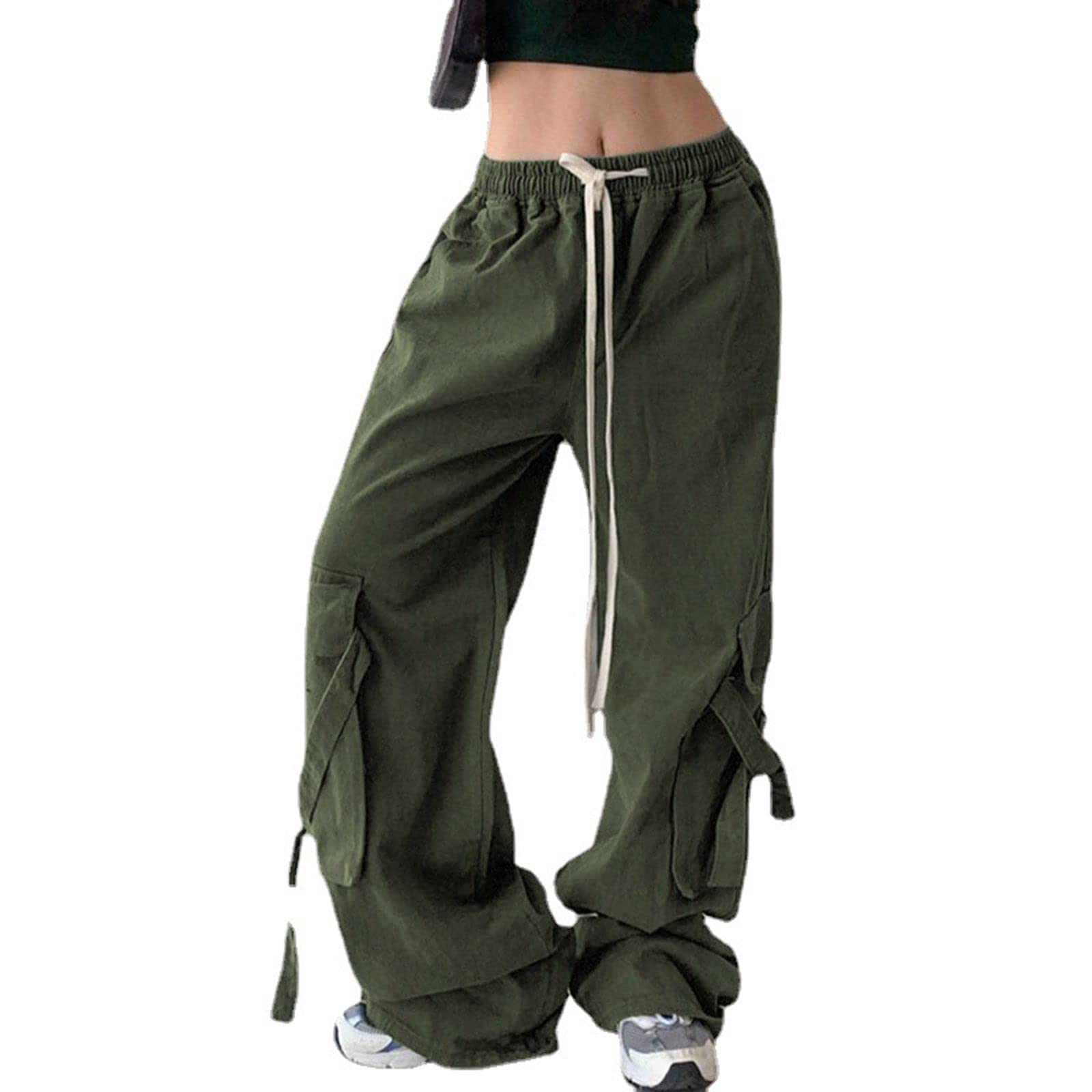 Women's Baggy Cargo Pants with Pockets - Y2K High Waist Hip Hop Joggers, Loose Casual Sweatpants for Streetwear | Perfect for Hip Hop Dance, Gym Workouts & Urban Fashion