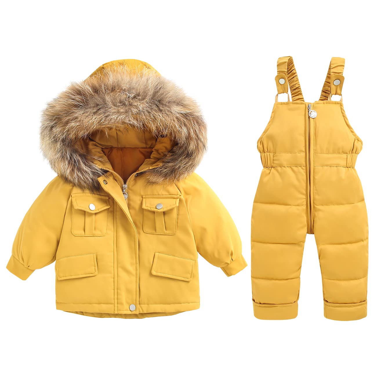 **Warm Winter Snowsuit for Toddler Boys & Girls - Waterproof Snow Jacket & Pants Set - Kids Winter Coat for Outdoor Play & Snow Activities**