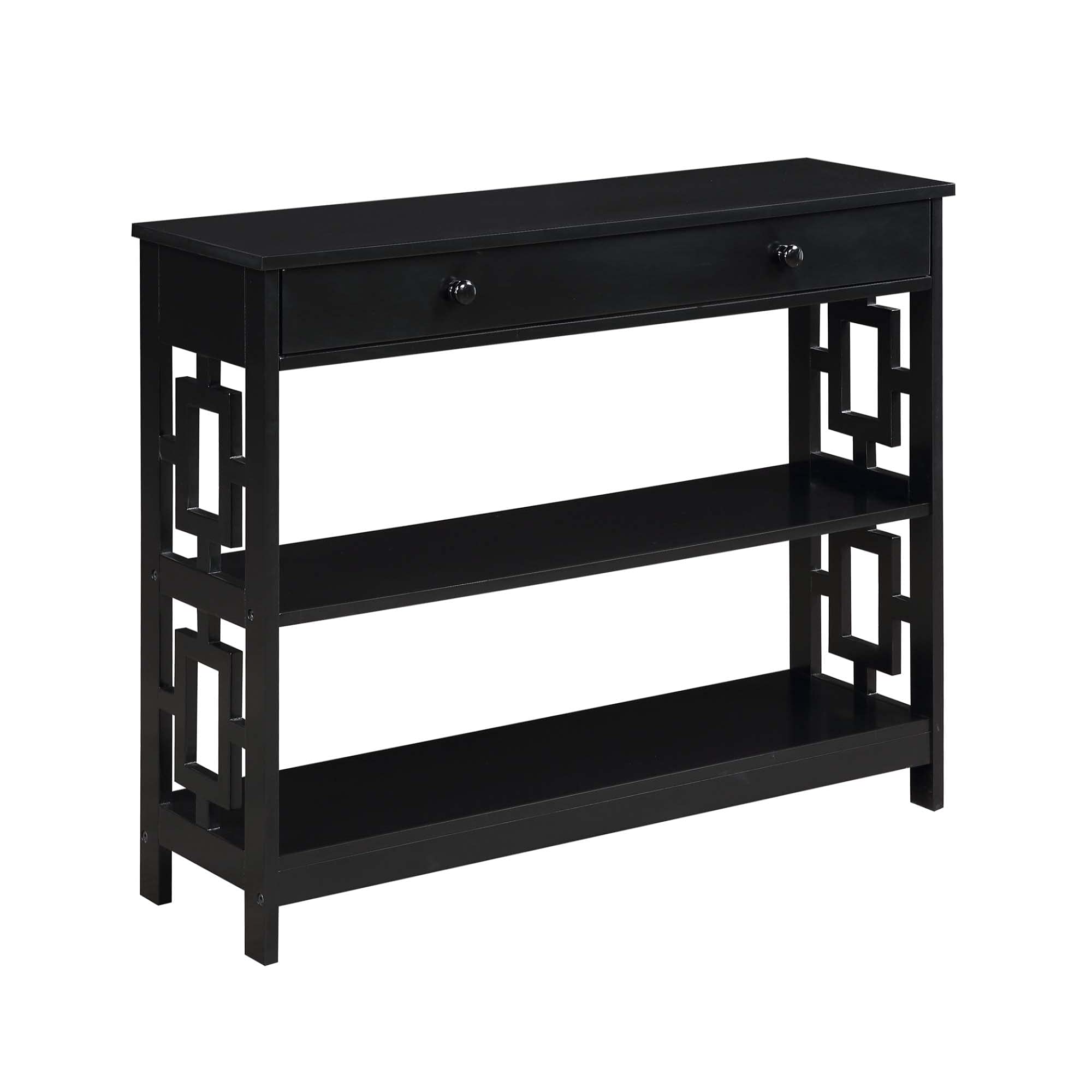 Ergode Modern 1-Drawer Console Table with Open Shelves - Entryway Sofa Table for Living Room, Hallway & Bedroom Decor