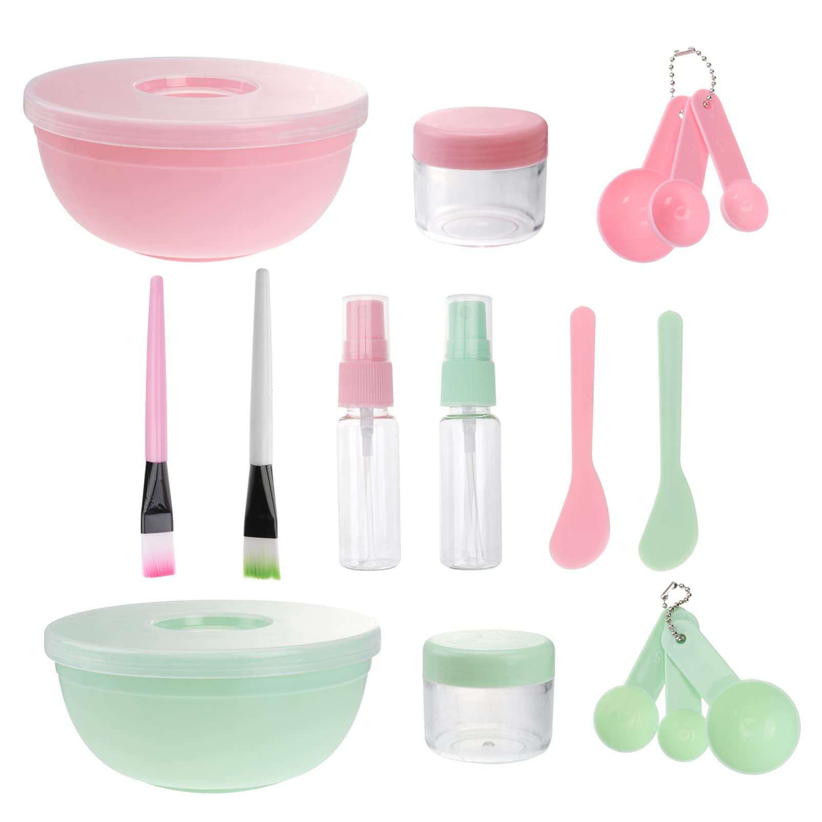 2 Sets DIY Facial Mask Bowl Kit with Stirring Rod, Brush & Anti-Drop Design - Professional Skincare Mixing Tools for Spa, Home Beauty & At-Home Facial Treatments