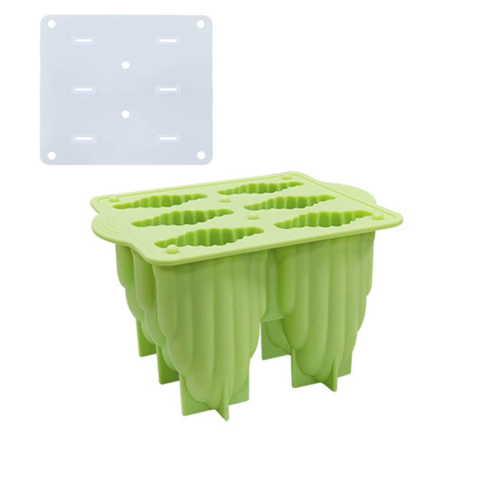 6-Cavity Popsicle Molds - DIY Ice Cream & Ice Cube Trays for Homemade Shell-Shaped Treats | Perfect for Summer Snacks, Kids' Parties & Healthy Frozen Desserts