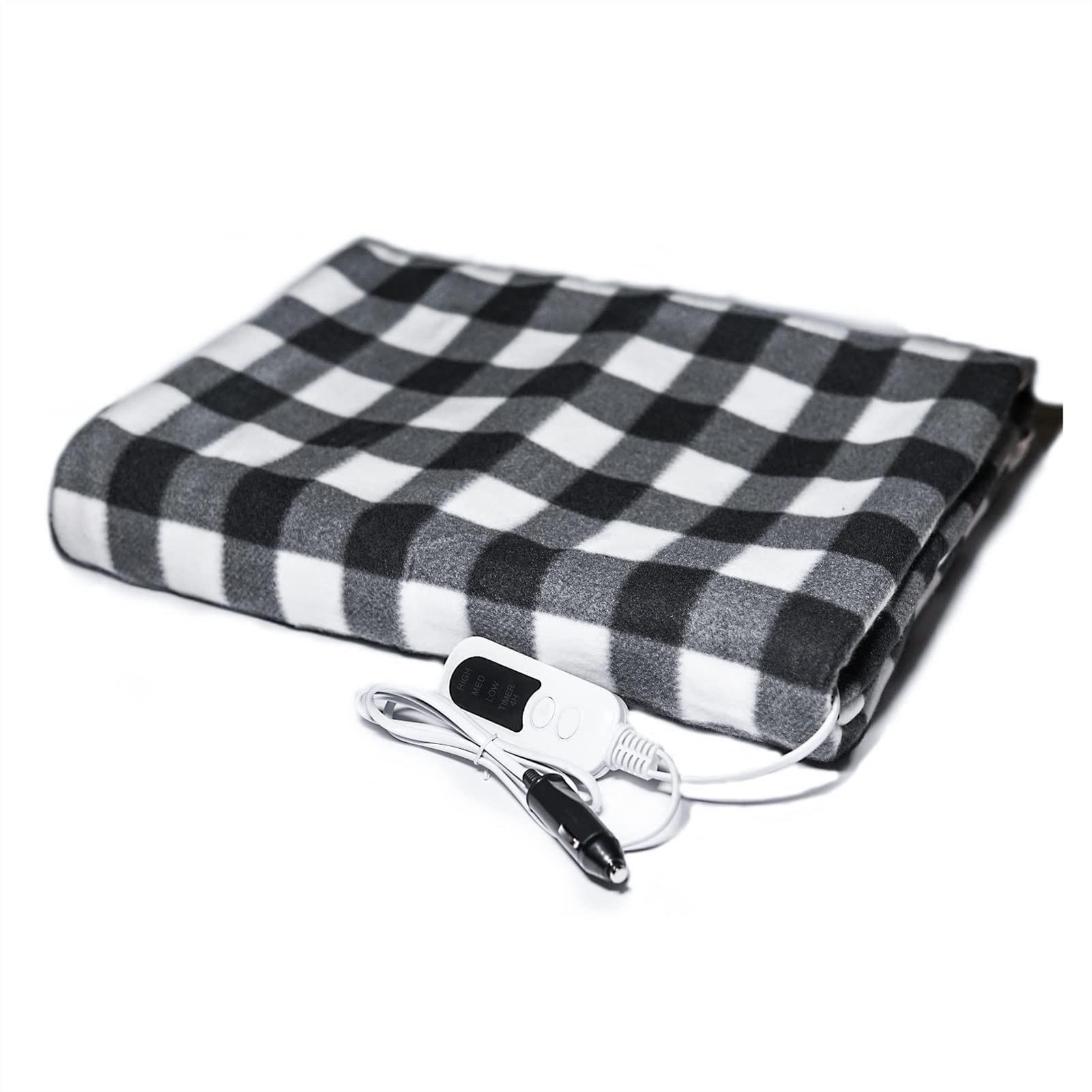 KJLY 12V Electric Heating Blanket for Cars - Soft & Warm Auto Interior Heated Throw Blanket with Constant Temperature Control | Perfect for Winter Road Trips & Cold Weather Commuting
