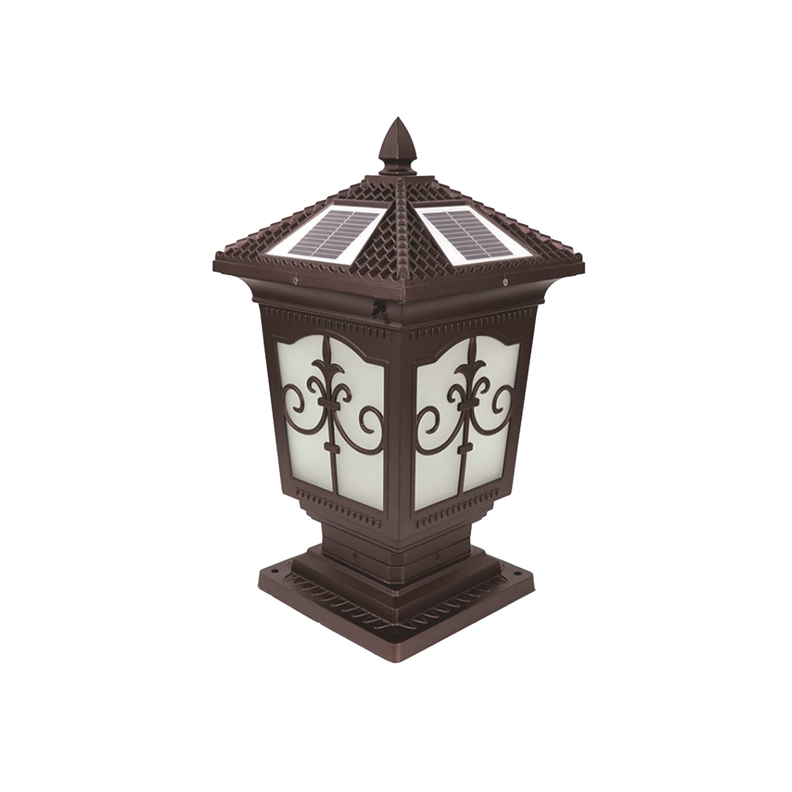 DEORBOB Solar Post Cap Light Outdoor - Waterproof LED Garden Lights with 6600mAh Battery, Square Pillar Lamp for Pathway, Patio, Deck, Fence & Landscape - Perfect for Porch, Garden & Nighttime Safety