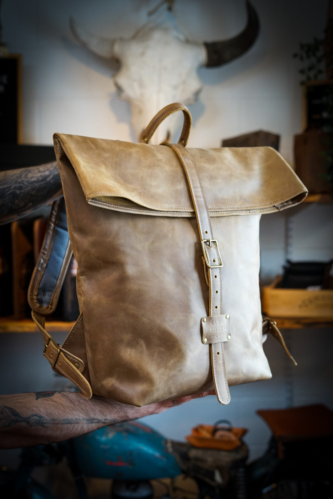 Waterproof Rolltop Backpack - 30L Tobacco Brown Hiking & Travel Backpack for Men & Women | Perfect for Outdoor Adventures, Commuting & Daily Use