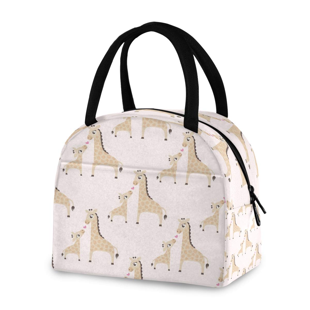 Blueangle Cartoon Giraffe Insulated Lunch Bag - Reusable Thermal Tote for Women, Perfect for Work, School & Picnics - Ideal Mother's Day Gift & Meal Prep Solution