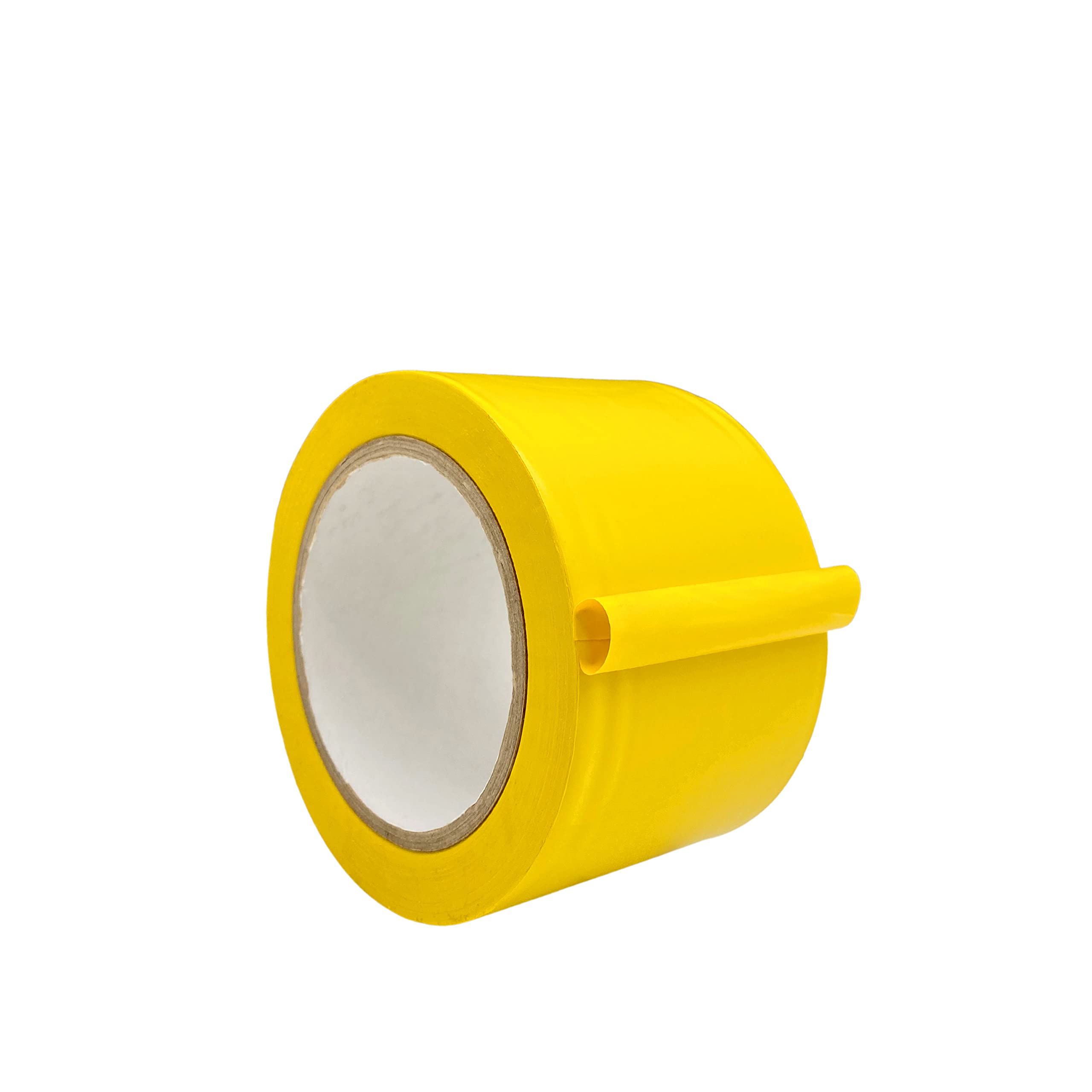 WOD Yellow Vinyl Floor Tape 3 Inch x 36 Yards (Pack of 8) - High Visibility Gym Floor Marking Tape for Sports Courts, Warehouse, Fitness Studios & Industrial Use