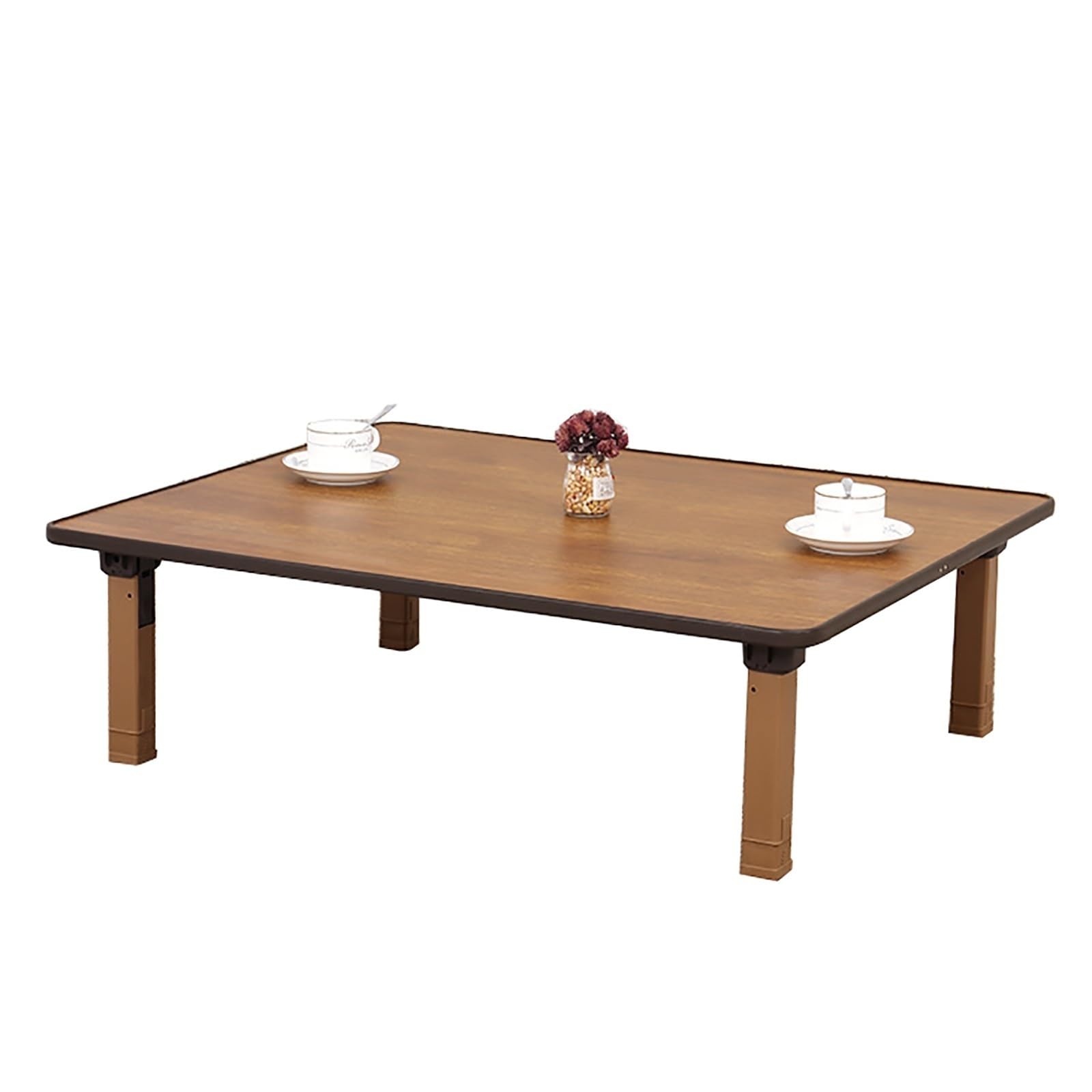 Korean Style Folding Dining Table - 60x40cm Rectangular Low Table for Home, Tatami, Bay Window & Tea House | Multi-Purpose Study & Kang Table for Small Spaces