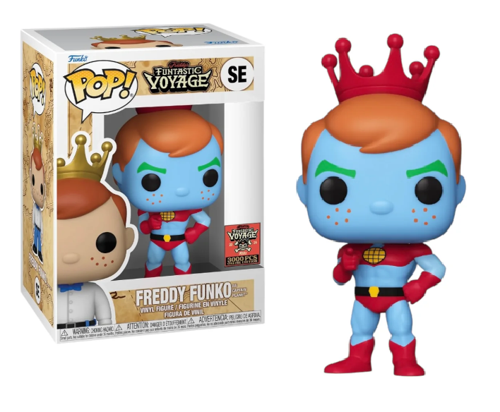 Captain Planet Funko Pop Vinyl Figure 2024 - Limited Edition Freddy Funko as Captain Planet - Collectible Toy for Fans & Gift for Superhero Lovers - Perfect for Display, Gifting & Pop Culture Collections