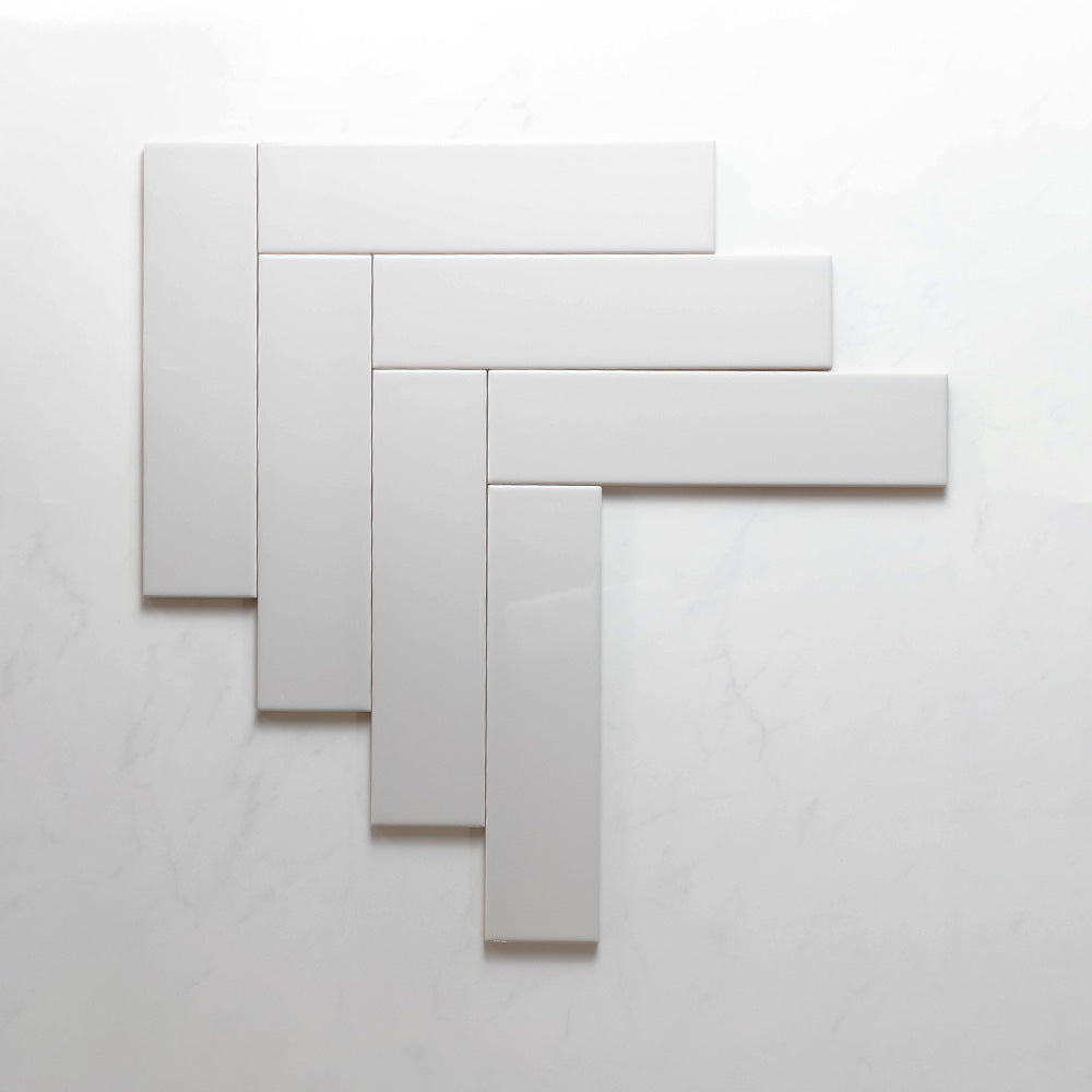 Premium Light Grey 75x300 Glossy Unrectified Subway Tile - Perfect for Kitchen Backsplash, Bathroom Walls & Modern Interior Design
