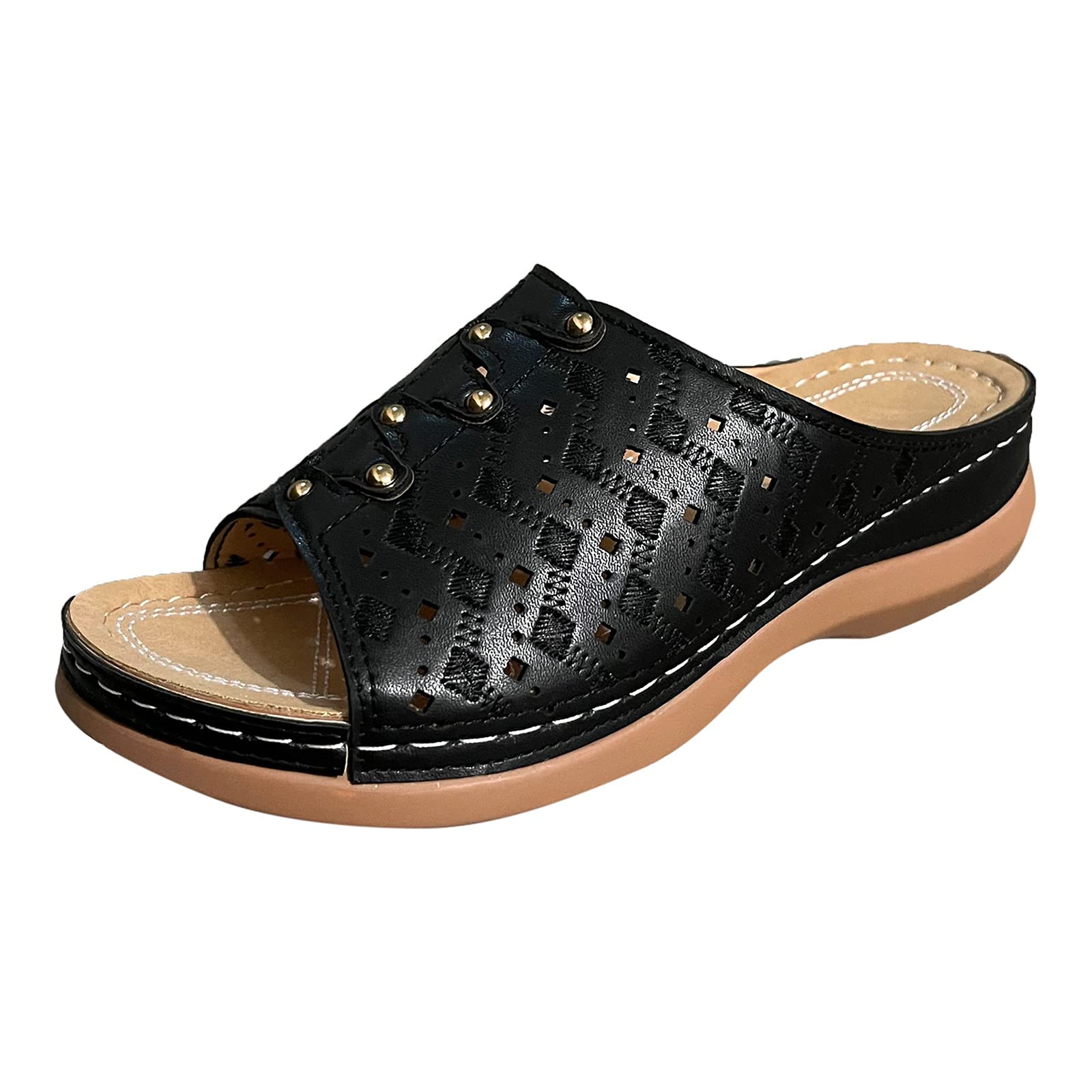 Women's Breathable Summer Peep Toe Sandals - Cute Fashion Indoor Slippers & Beach Wedges for Comfortable Wear at Home or Vacation