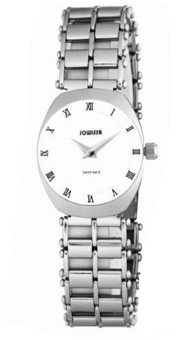 Jowissa Women's J4.089.M Como Stainless Steel Polished Bracelet Watch with Roman Numerals - Elegant Timepiece for Office, Date Night & Special Occasions