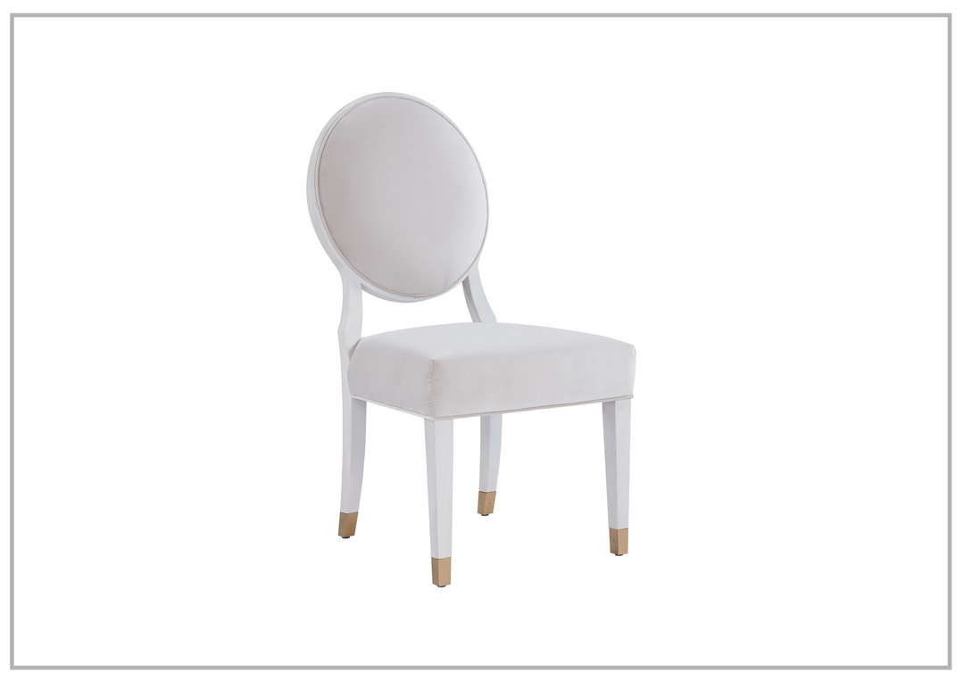 Universal Love Joy Bliss Oval Side Chair with Gold Metal Capped Legs - Elegant Accent Chair for Living Room, Bedroom, or Office Decor