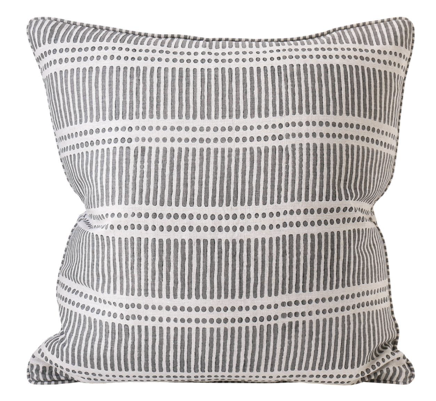 Dash Dot Mud Linen Printed Pillow Cover - Bohemian Style Decorative Cushion Case for Living Room, Bedroom & Sofa - Home Decor Accent for Cozy Spaces