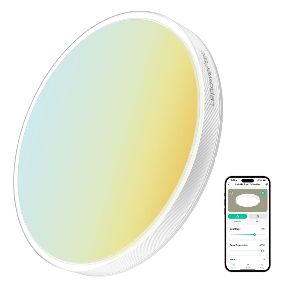 Lepower Tec BrightLife Smart Ceiling Light - WiFi Enabled, Dimmable LED Light with App Control - Perfect for Living Room, Bedroom & Kitchen