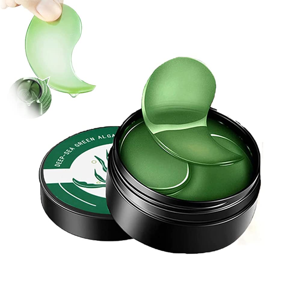 Seaweed Tightening Eye Mask - Anti-Wrinkle & Hydrating Under Eye Treatment with Hydrolyzed Collagen | Reduce Puffy Eyes & Dark Circles | Perfect for Nighttime Skincare & Travel Beauty Routine