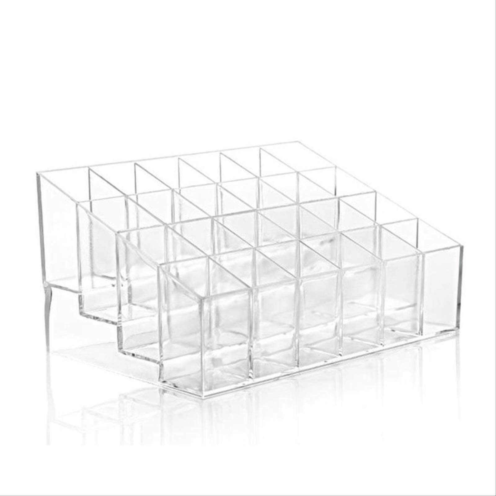 SUNSKYOO 2-Pack 28 Grid Acrylic Makeup Organizer - Cosmetic Storage Box for Lipstick, Jewelry & Beauty Tools - Clear Display Stand for Vanity, Bathroom & Dresser Organization
