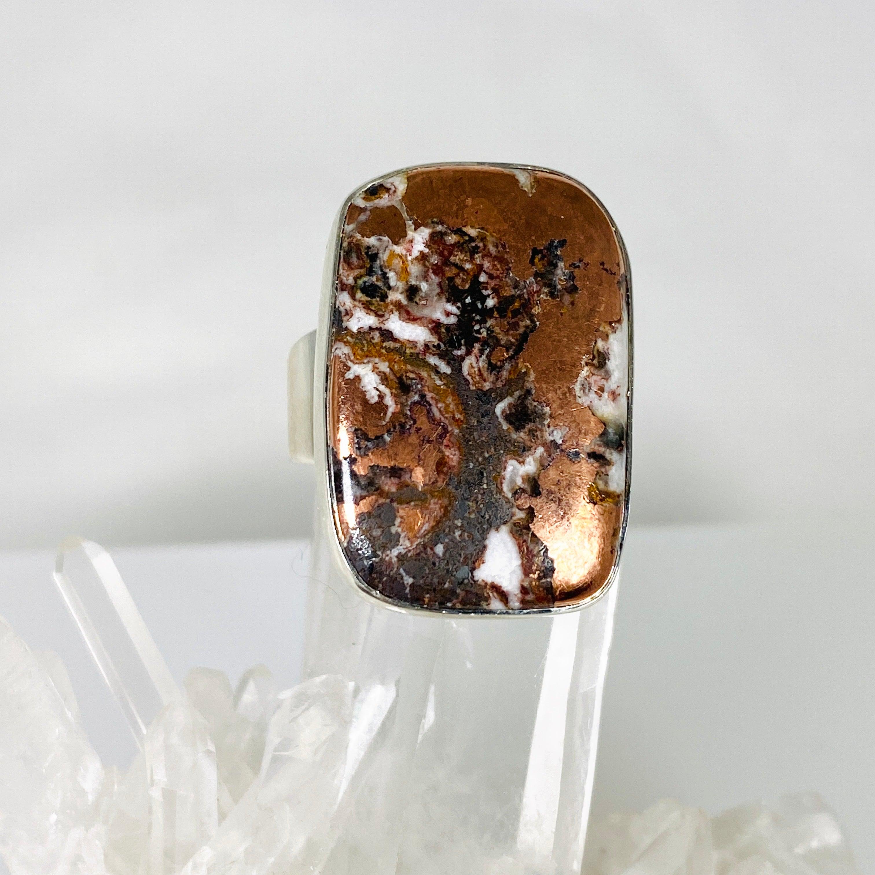 Copperite Rectangular Ring - Size 10 - KRGJ3040 - Elegant Minimalist Jewelry for Women - Perfect for Everyday Wear, Office & Special Occasions