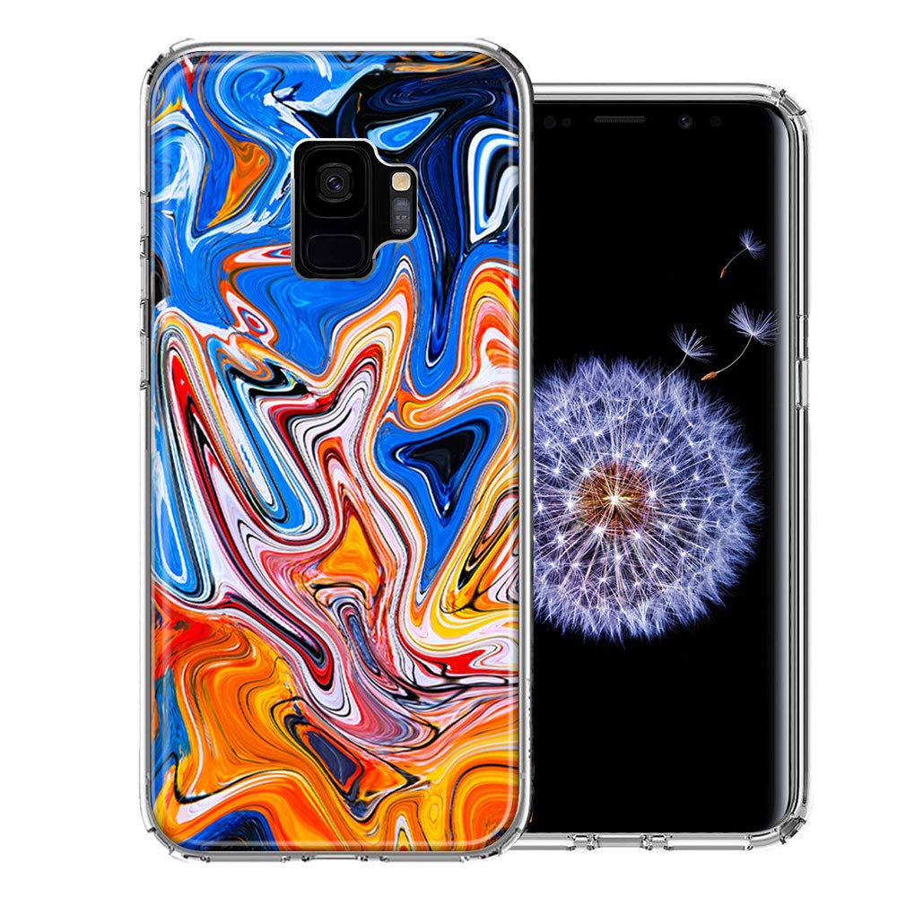 Samsung Galaxy S9 Case - Blue Orange Abstract Design for Protection & Style | Perfect for Daily Use & Travel