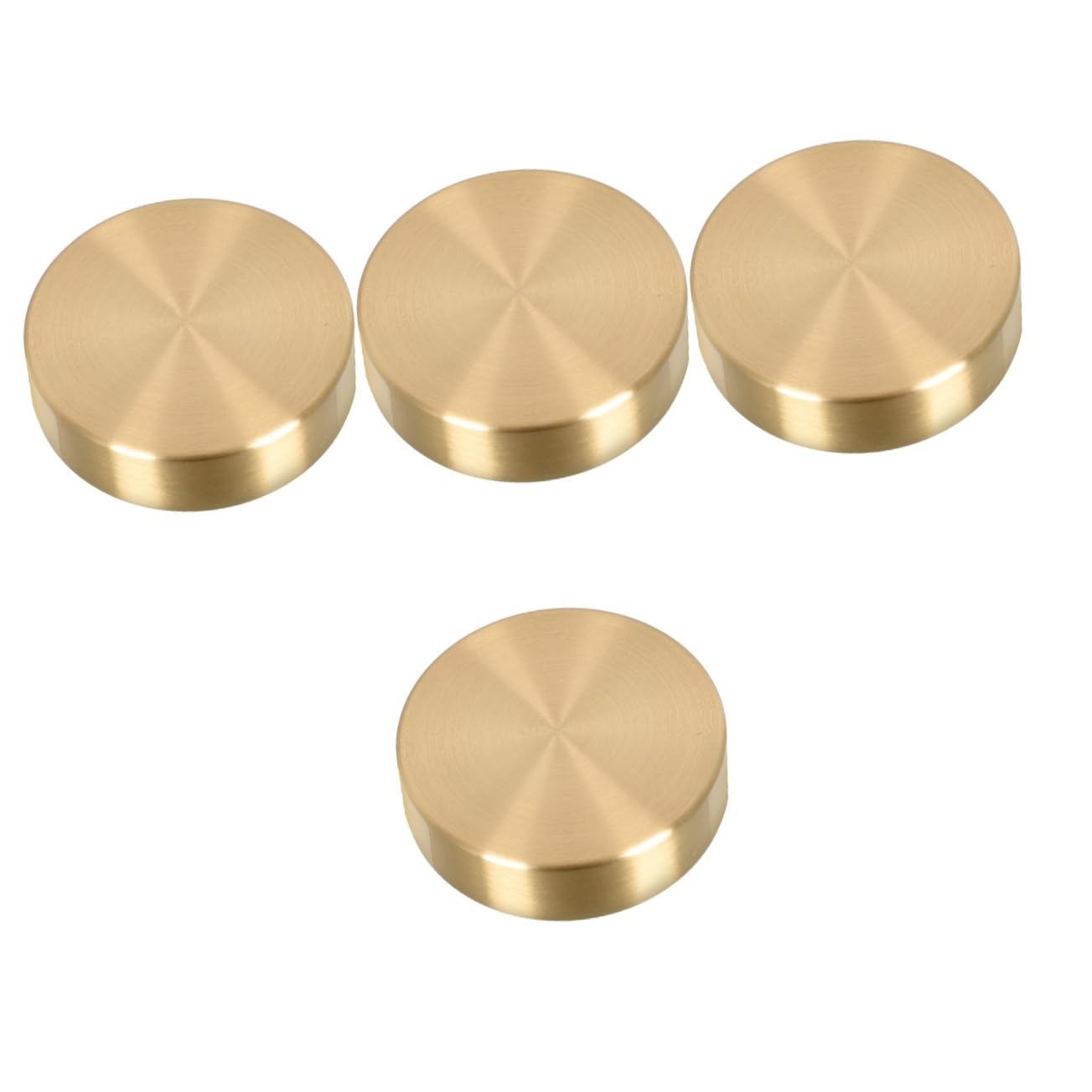 4pcs Solid Brass Round Paperweight - Heavy Duty Calligraphy Brush Holder & Letterweight for Painting, Writing, and Office Use - Perfect for Artists, Writers, and Stationery Lovers