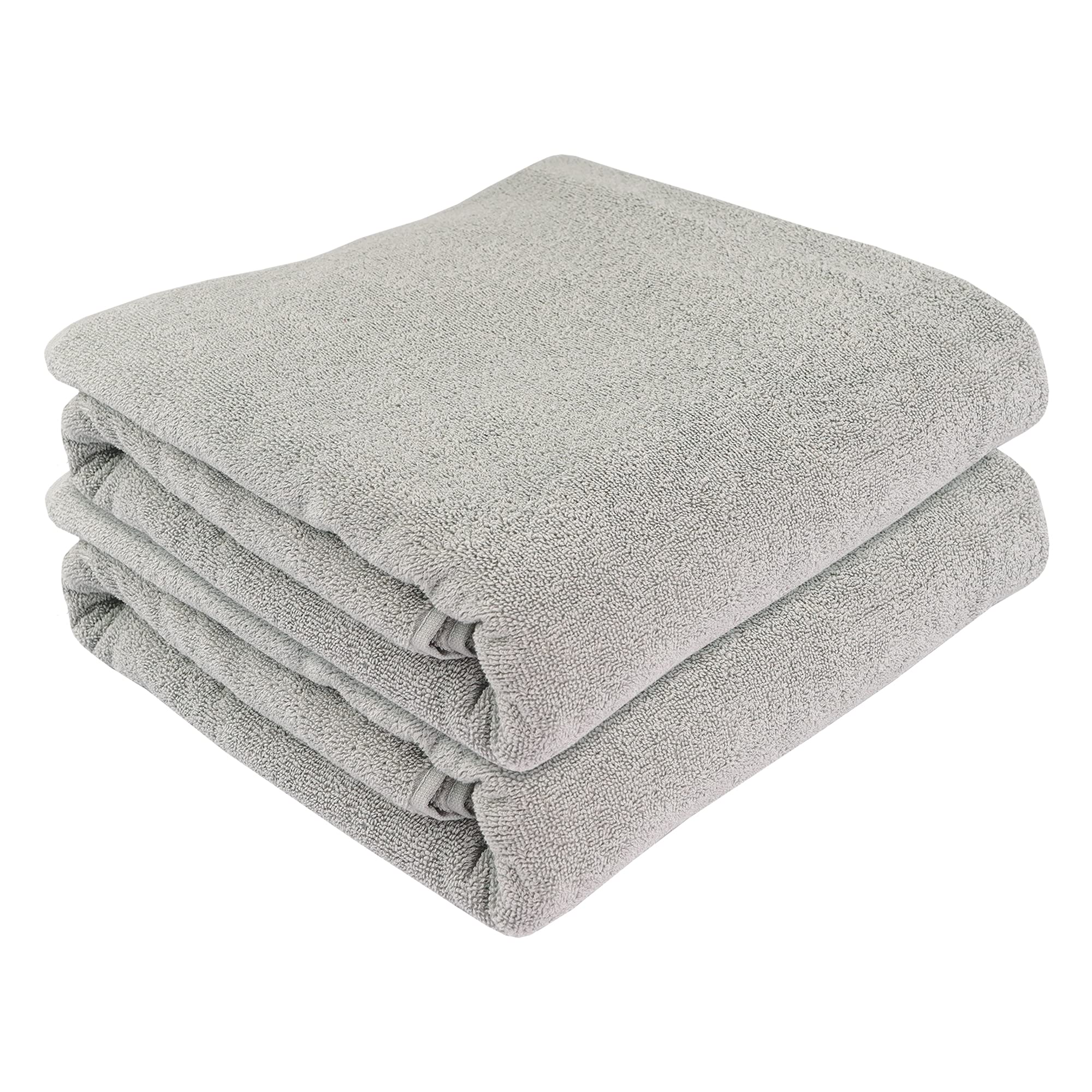 Luxury 2-Pack Large Bath Towels 40x80 Inches - 100% Natural Cotton, Ultra-Absorbent & Plush Hotel-Quality Bath Sheets for Spa, Bathroom & Guest Use - SussexHome Solid Design Thick Towels