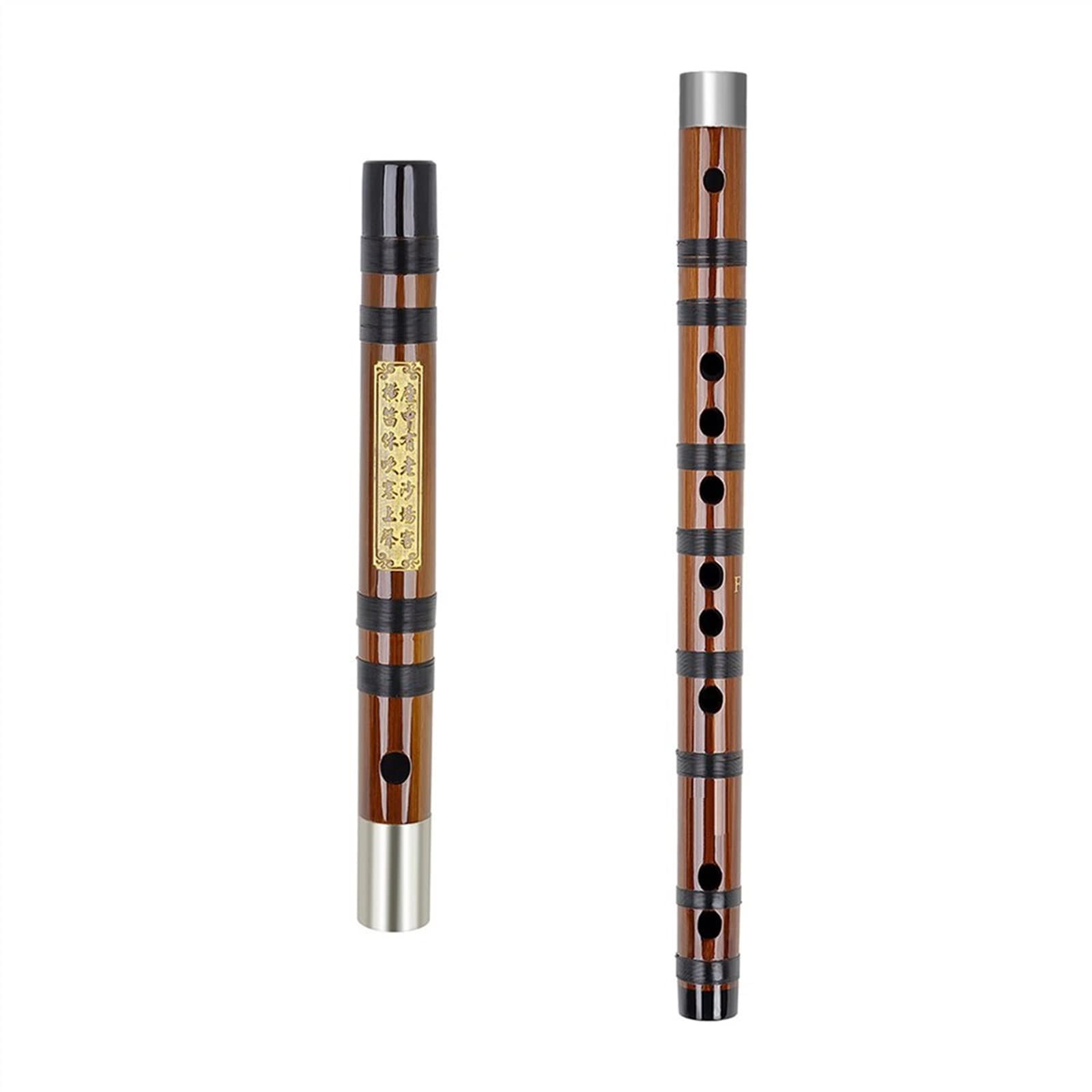 Premium Bamboo Flute - Traditional Chinese Dizi Wind Instrument in D Key (CDEFG) with Case - Perfect for Beginners, Meditation & Cultural Performances