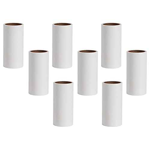 HEALLILY 8-Pack Hair Remover Roller Sheets - Sticky Lint Roller Refills for Pet Hair, Clothes & Furniture - Reusable Adhesive Paper for Home, Office & Travel