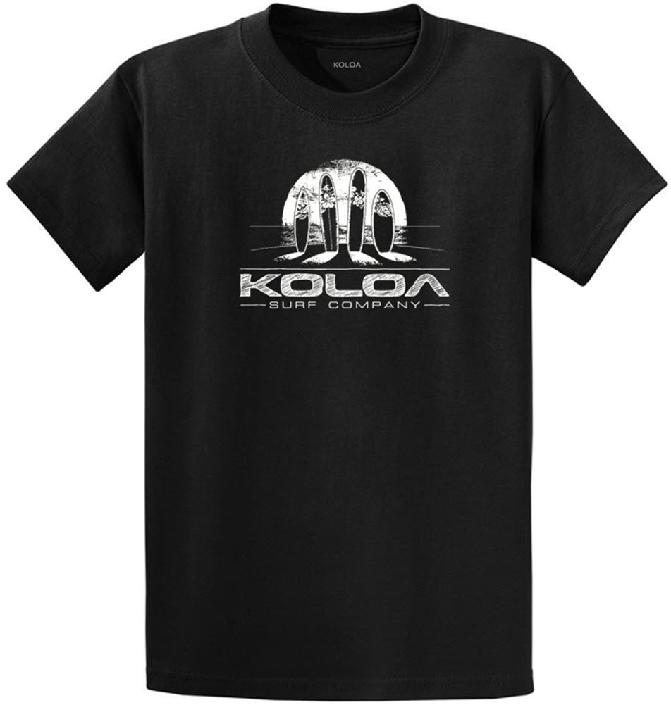 Koloa Surf Men's Surfboard Sunset Heavyweight T-Shirt - Regular, Big & Tall Sizes - Perfect for Surfing, Beach Outings & Casual Wear