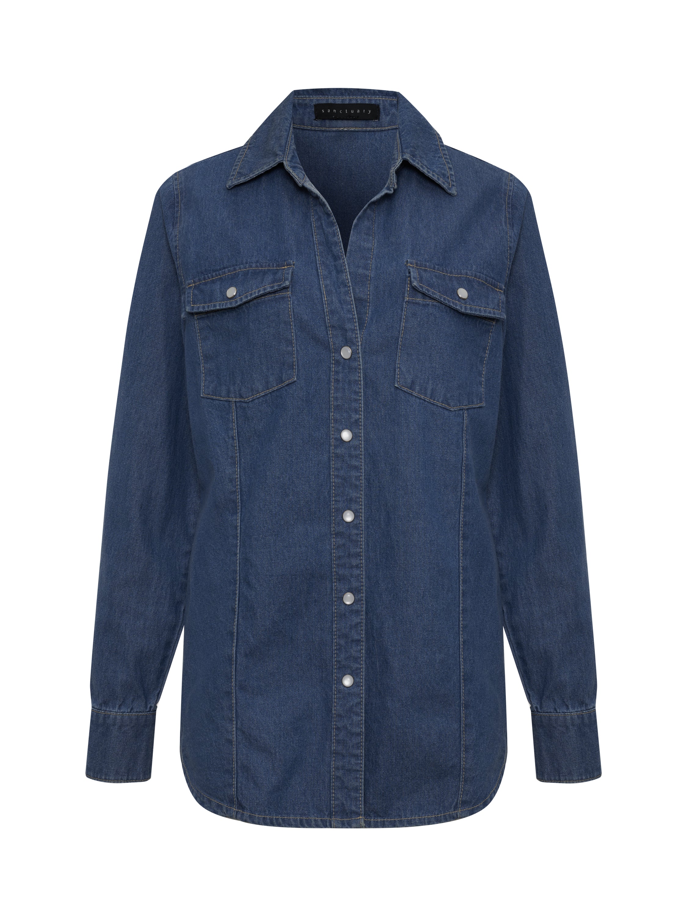 Premium Denim Western Shirt for Men - Classic Blue Slate Color - Cowboy Style Button-Up Shirt for Casual Wear, Rodeo Events & Country Music Festivals