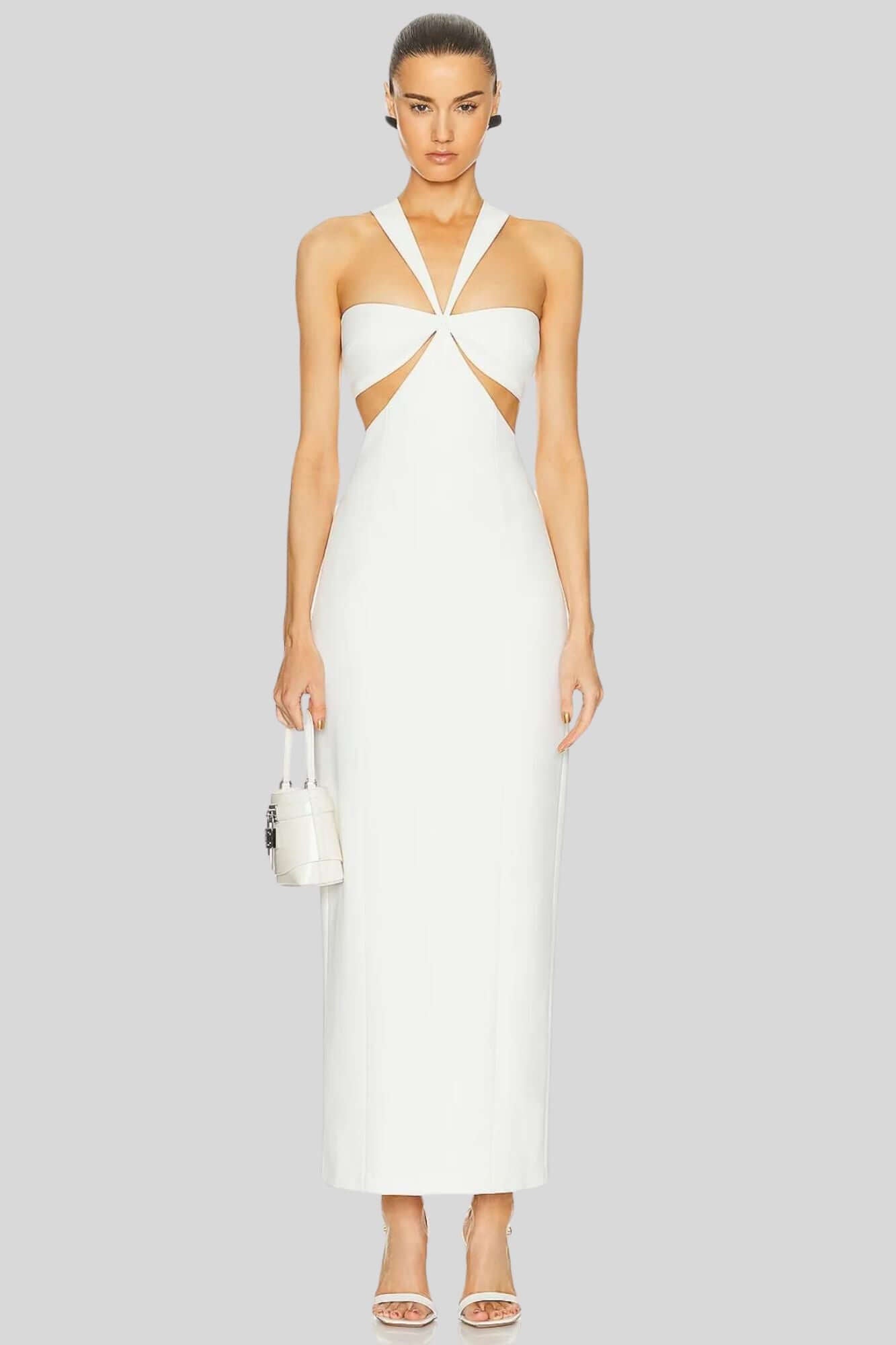 Elegant White Elizabeth Evening Gown for Women - Perfect for Prom, Wedding & Formal Events