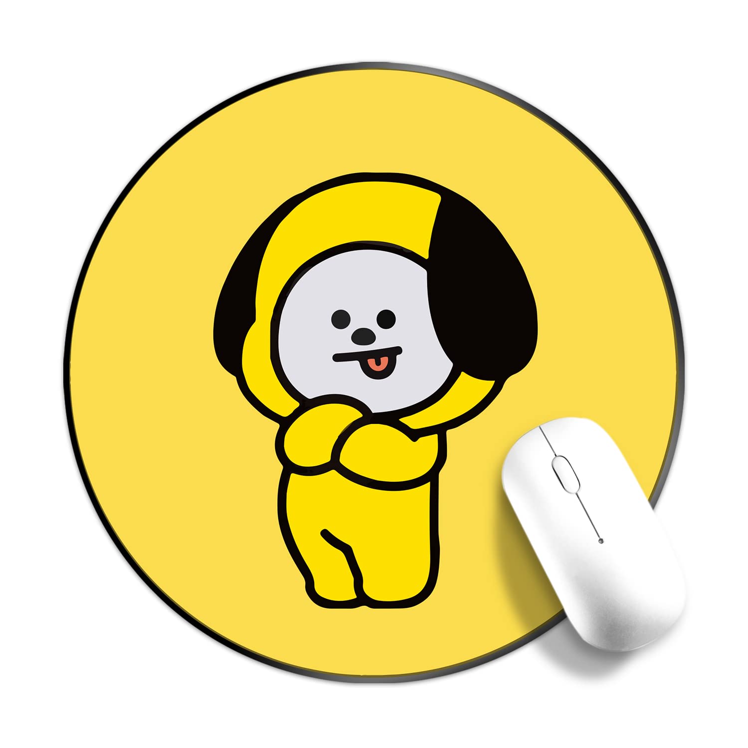 Kpop Army Mouse Pad - Cute Cartoon Anime Non-Slip Round Rubber Desk Mat for Laptop & Computer (CHIMMY Design) | Perfect for BTS Fans, Gaming & Office Work