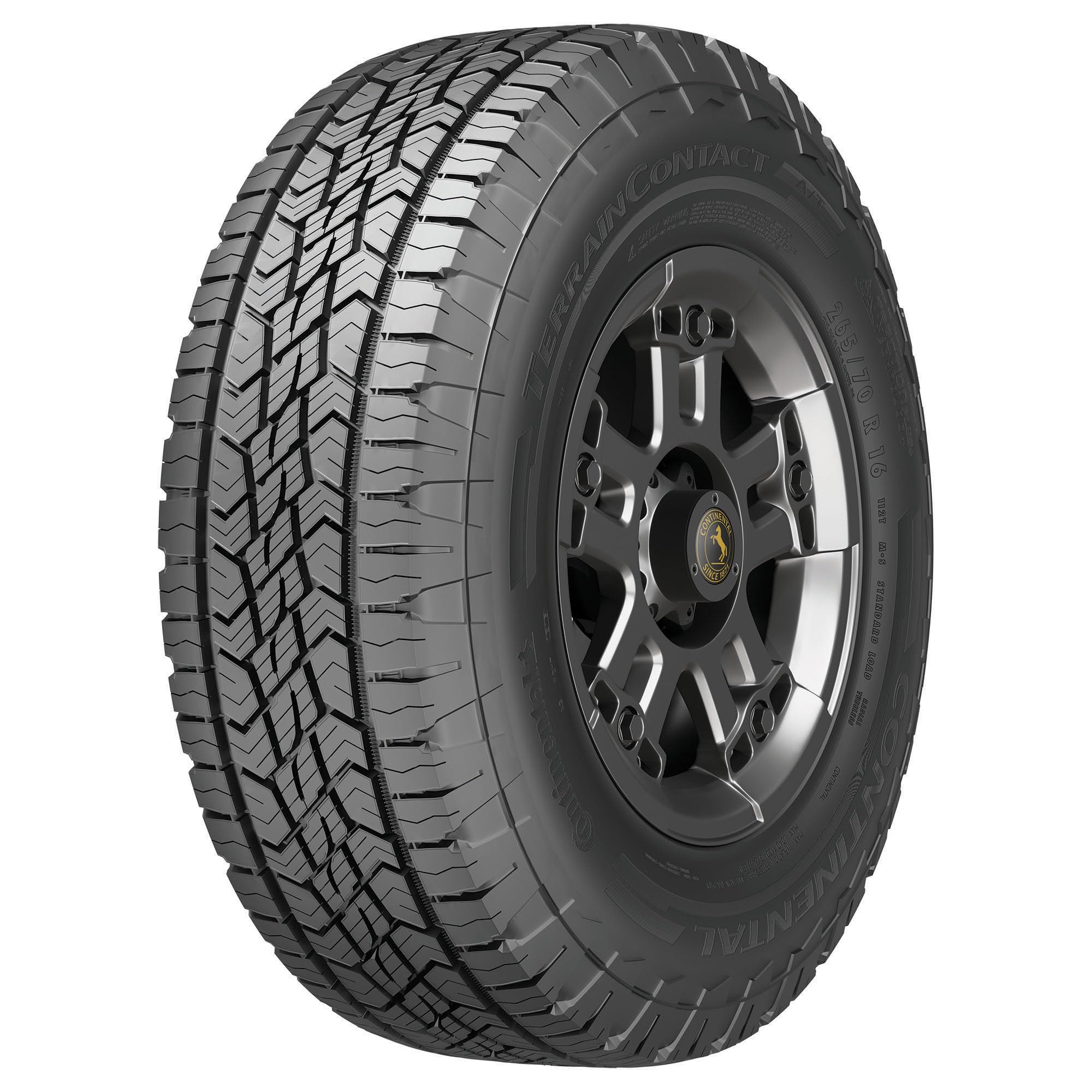 Continental TerrainContact A/T All-Terrain LT265/70R18 124/121S E Light Truck Tire - Durable Off-Road & Highway Performance for Pickups & SUVs
