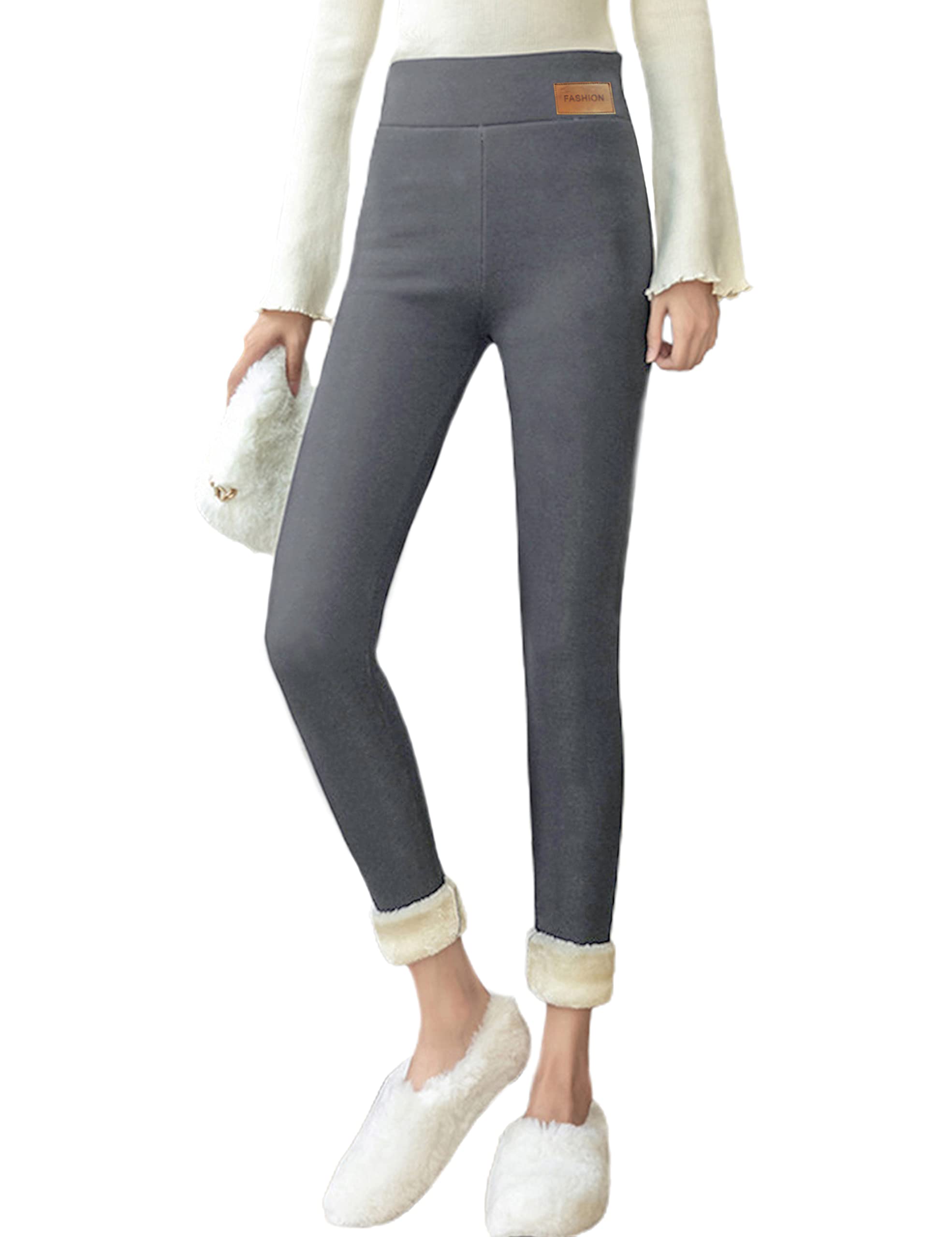 Yeokou Women's Fleece-Lined Jogger Sweatpants - Soft Sherpa Lined Winter Athletic Pants for Running, Yoga & Lounge Wear - Cozy Casual Workout Pants for Cold Weather