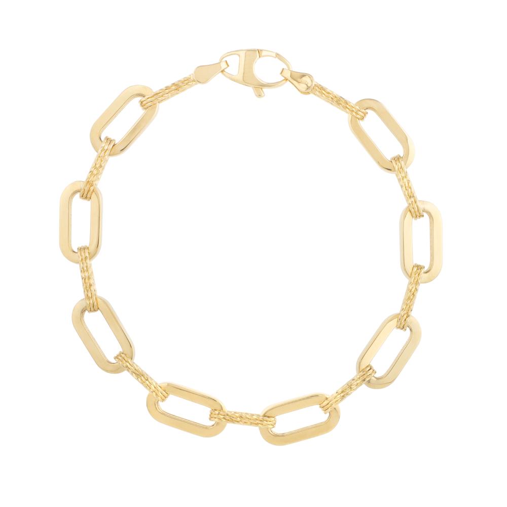 14K Gold 7mm Diamond Paperclip Bracelet for Women - Elegant Minimalist Jewelry for Everyday Wear & Special Occasions