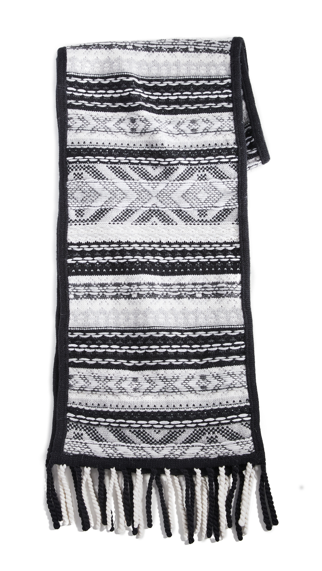 rag & bone Women's Annalise Black & White Cashmere Blend Scarf - Soft Winter Fashion Accessory for Women - Perfect for Office, Travel and Cold Weather Outfits