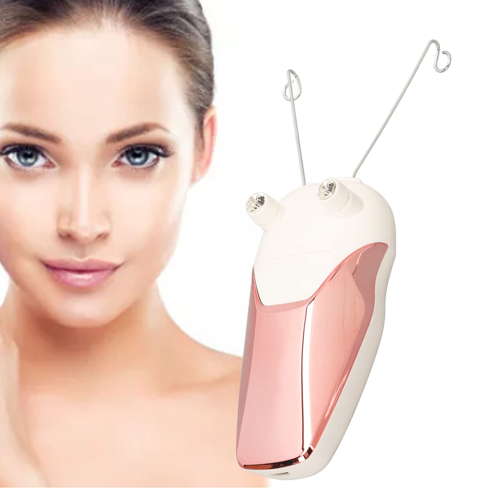 Electric Facial Hair Remover for Women - USB Rechargeable Epilator with LED Light, Cotton Thread Technology for Smooth Skin | Perfect for Eyebrows, Upper Lip, Chin & Full Face Hair Removal at Home