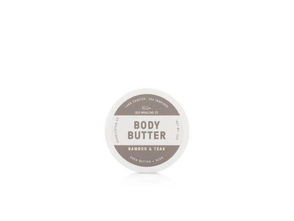 Old Whaling Mini Body Butter - Natural Bamboo & Teak Moisturizer for Dry Skin | Hand Cream, Foot Cream & Body Lotion for Daily Hydration & Nourishment