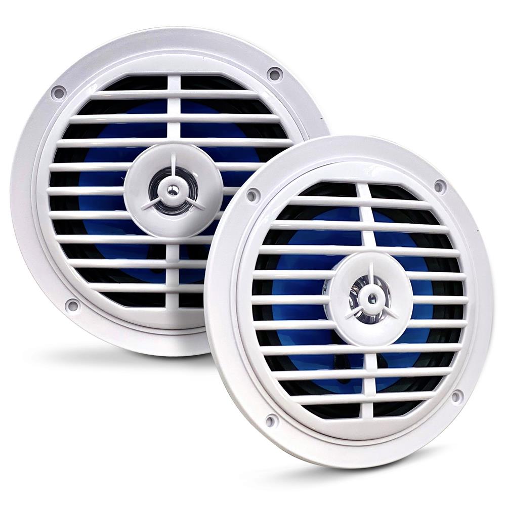 5.25'' Waterproof Bluetooth Stereo Speaker System - Portable Outdoor & Indoor Use for Pool, Beach, Camping, and Parties