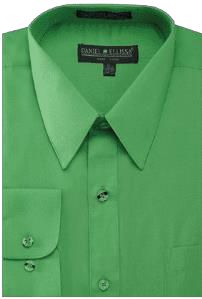 Daniel Ellissa DS3001 Convertible Cuff Basic Dress Shirt - Classic Green | Formal & Business Attire for Men