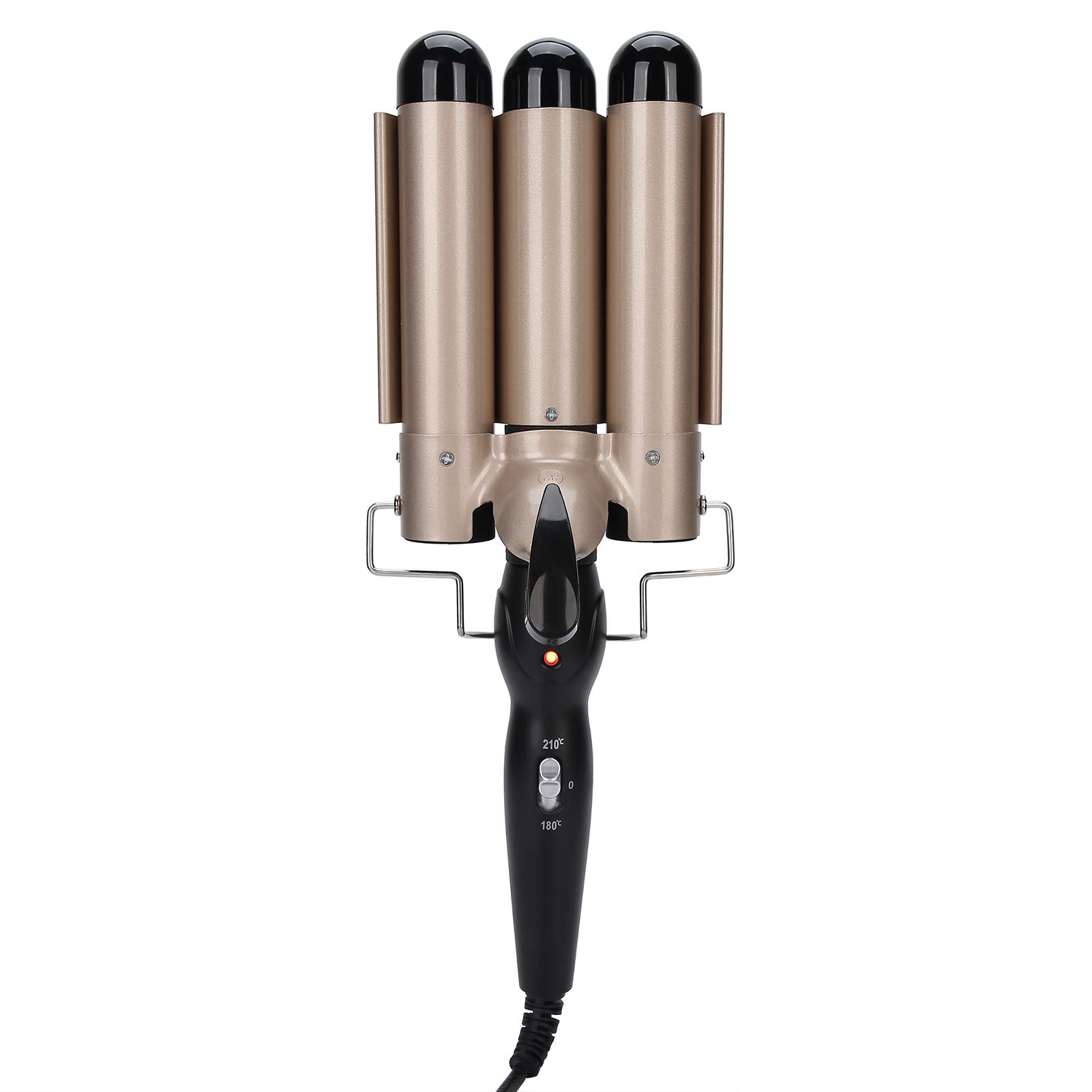 Fast Heating Curling Iron - Anti-Scald Hair Waver & Crimper with Adjustable Temperature (32mm), 3 Barrel Curling Wand for Beach Waves, Loose Curls & Vintage Styling - Perfect for Home Use, Salon Styling & Special Occasions