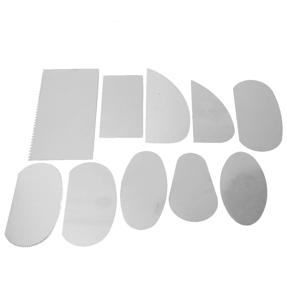 10Pcs Stainless Steel Clay Scraper Tools Set - Smooth Ceramic Pottery Carving Sculpture Spatula Molding Kit for Artists & Potters | Perfect for Clay Sculpting, Ceramic Shaping & DIY Craft Projects