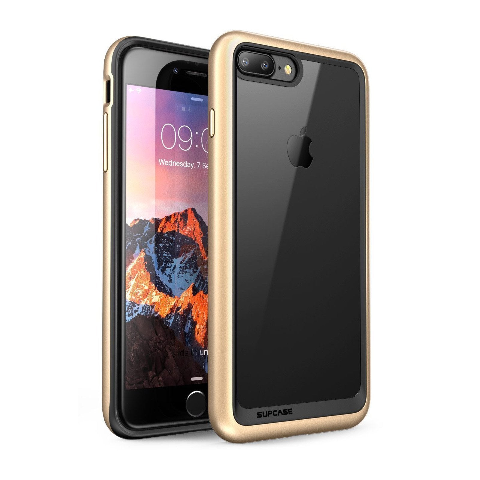 iPhone 7 Plus / 8 Plus Case, SUPCASE Unicorn Beetle Series Premium Hybrid Protective Cover with Built-in Screen Protector (Gold) - Shockproof & Slim Design for Everyday Use, Outdoor Activities & Travel Protection