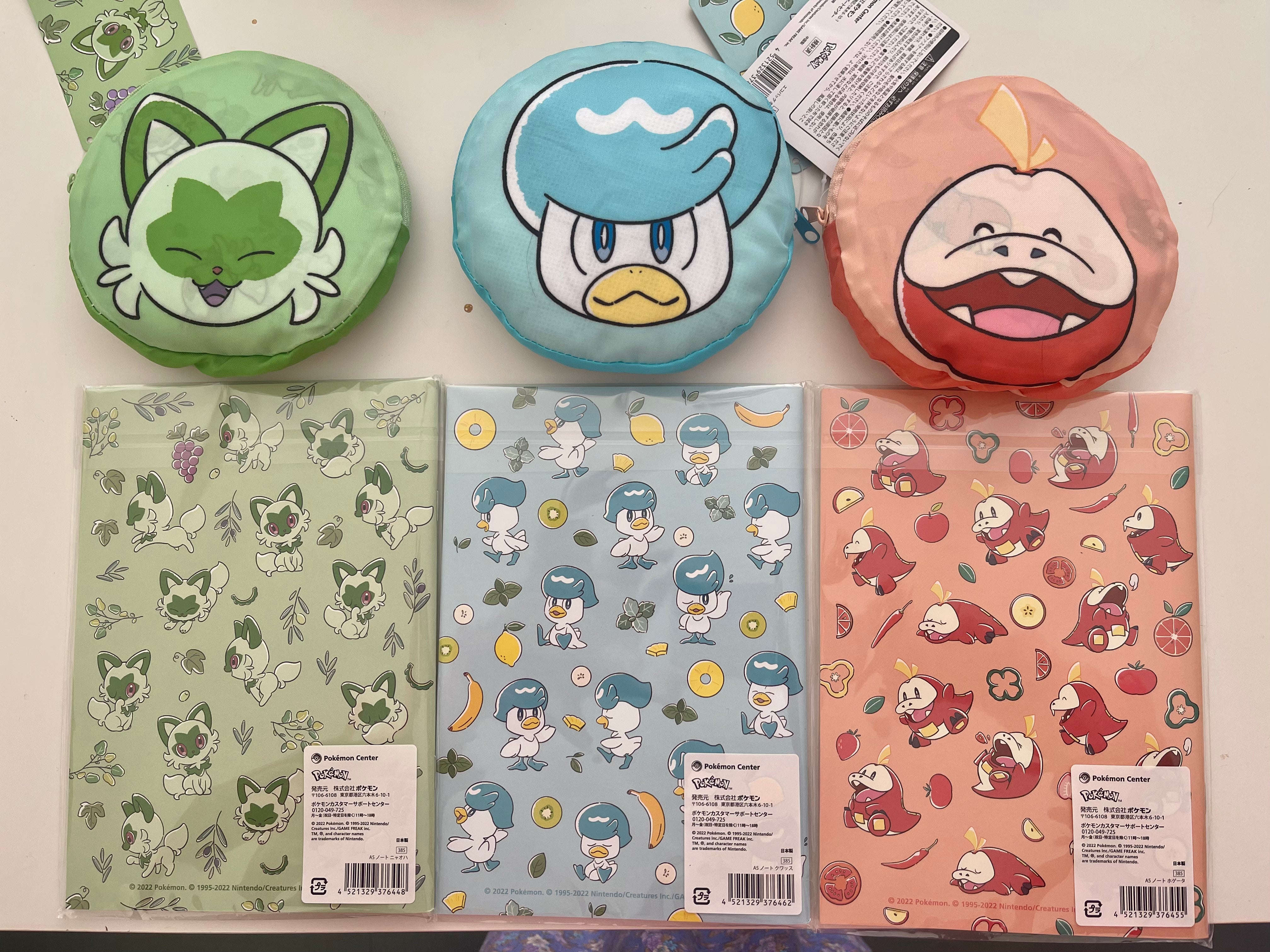 Pokémon Center Official Notebook and Eco-Friendly Reusable Tote Bag Set - Perfect for School, Work, and Everyday Carry
