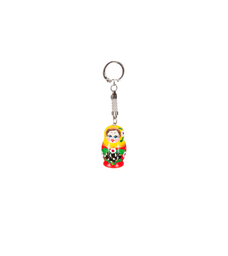 Handmade Russian Nesting Doll Wooden Keychain - Unique Folk Art Gift for Travelers, Home Decor & Souvenir Collectors