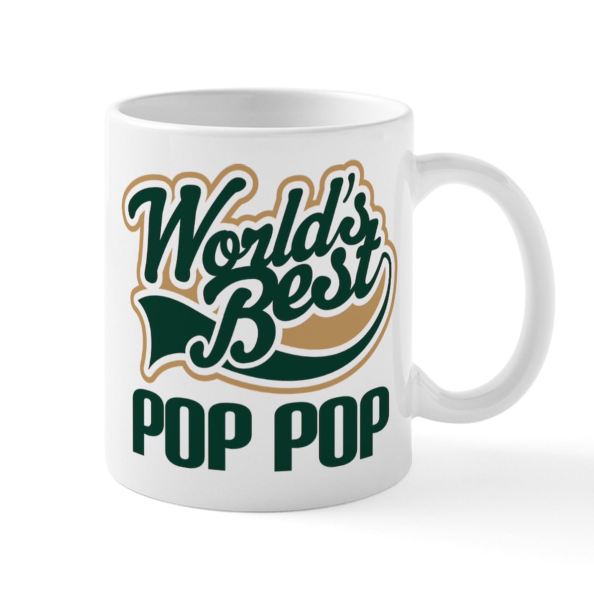World's Best 11 oz (325 ml) Ceramic Coffee Mug - Funny Pop Pop Gift for Grandfather, Dad & Coffee Lovers - Perfect for Home, Office & Gifts