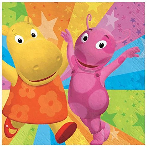 The Backyardigans Kids Party Napkins (16 Count) - Colorful Cartoon Paper Napkins for Birthday Parties, Baby Showers & Themed Events