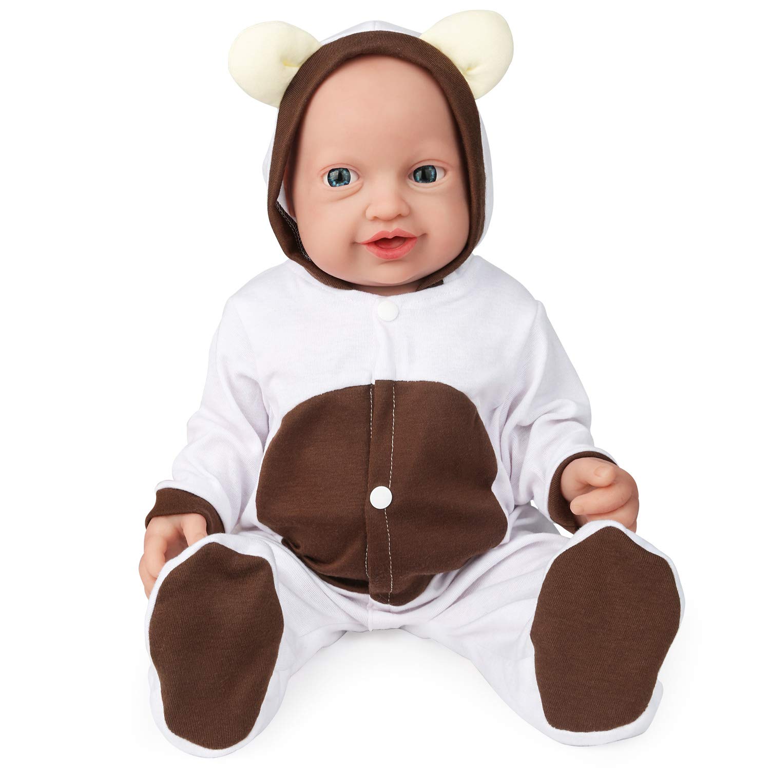 Vollence 14 Inch Realistic Full Body Silicone Baby Doll - Ultra Soft Newborn Reborn Doll for Kids | Perfect Birthday Gift for Girls | Great for Role Play, Pretend Play & Emotional Development
