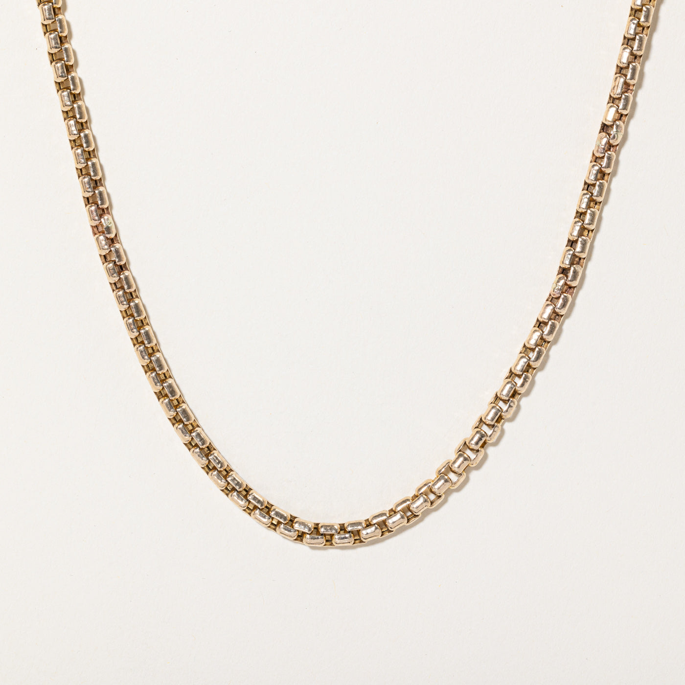 10K Yellow Gold Rounded Box Link Chain Necklace 22 Inches - Elegant Jewelry for Women, Perfect for Everyday Wear, Parties & Special Occasions