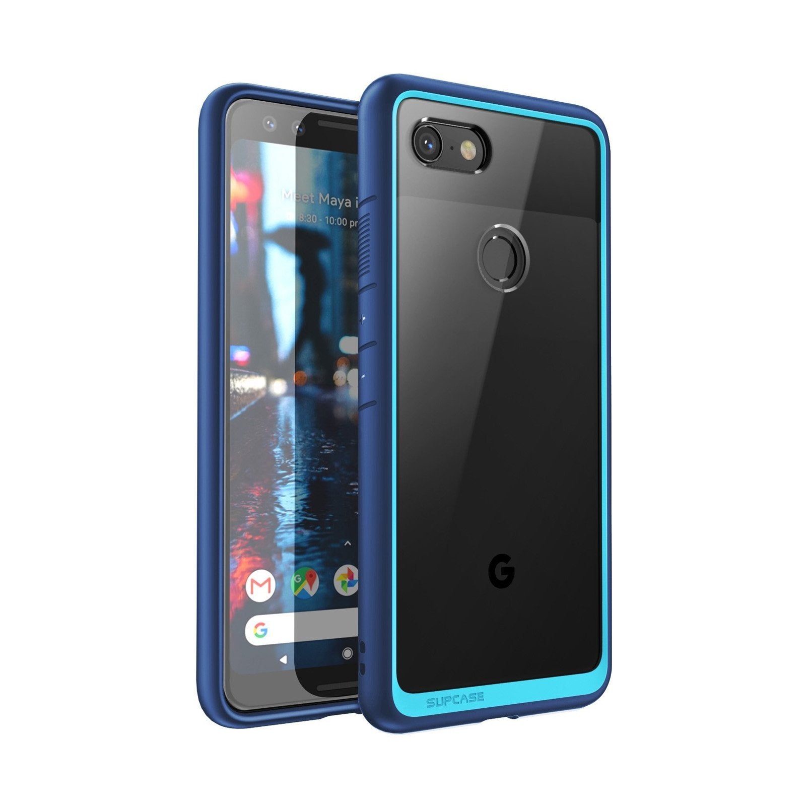 Google Pixel 3 Unicorn Beetle Style Protective Clear Case with Shock-Absorbing TPU Bumper in Blue - Slim Fit, Scratch-Resistant Cover for Everyday Protection (Perfect for Work, Travel & Outdoor Activities)