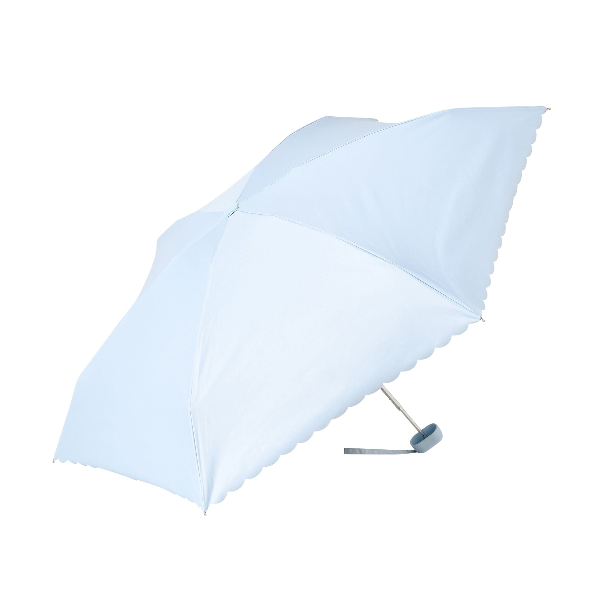Compact Mini Parasol 47Cm Light Blue - UV Protection & Waterproof for Sunny & Rainy Days - Perfect for Beach, Picnic, and Outdoor Activities